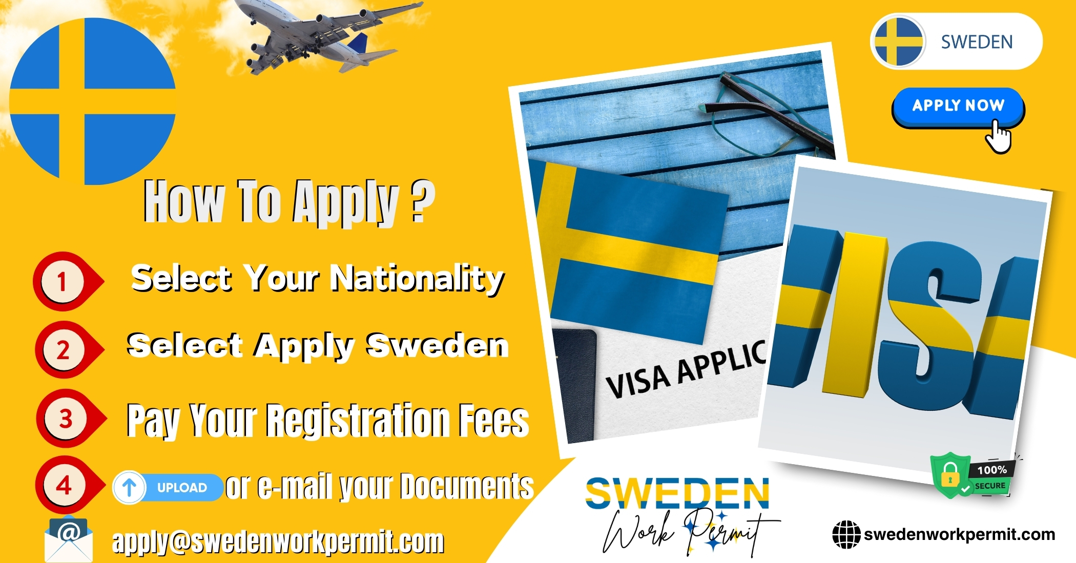 Sweden Work Permit Visa & Business Resident Visa Requirements for Argentine Citizens